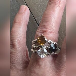 JAI Boxchain Sferling Silver Ring Size 7